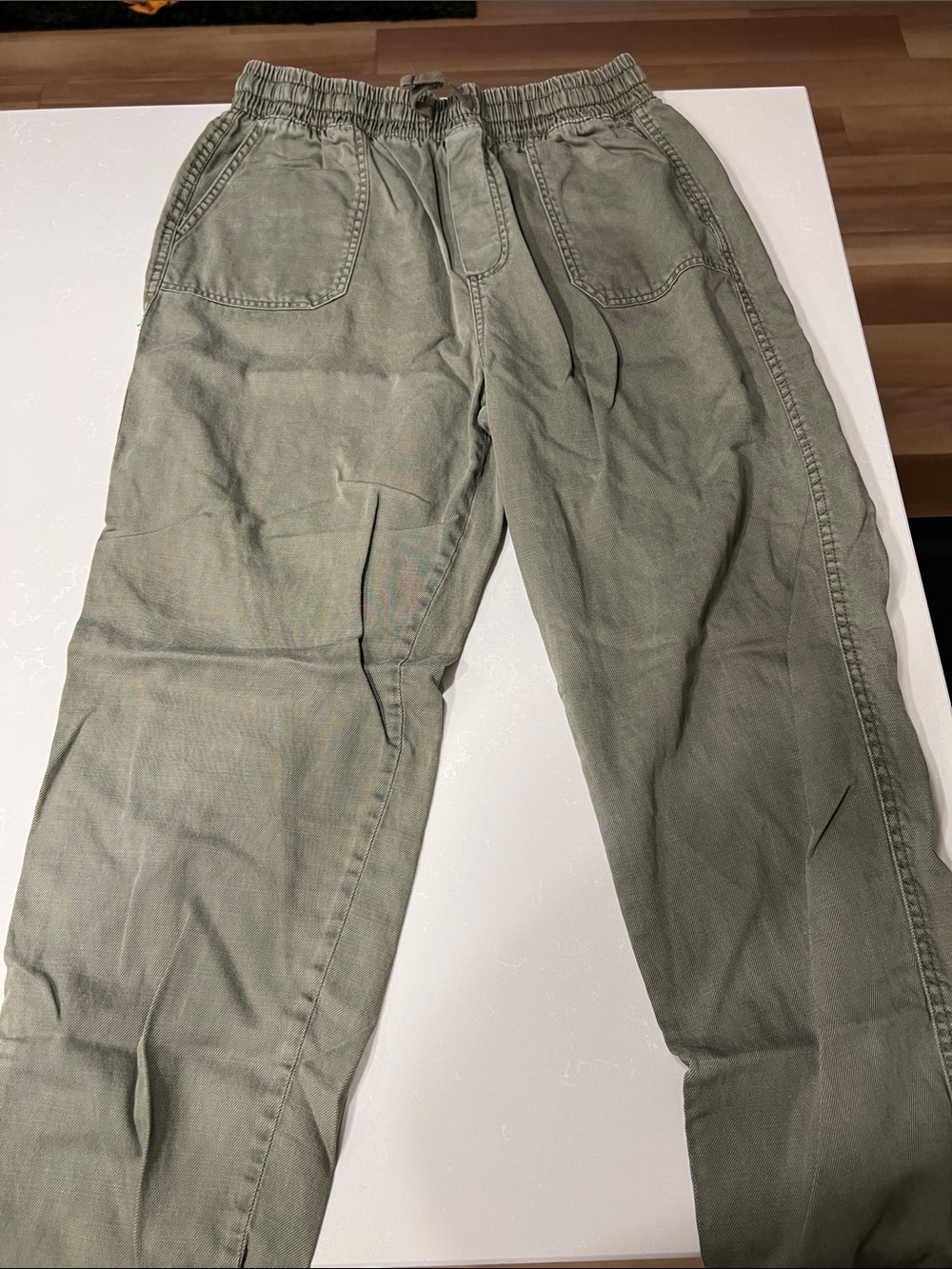 Women’s Casual Elastic-Waist Pants - Green